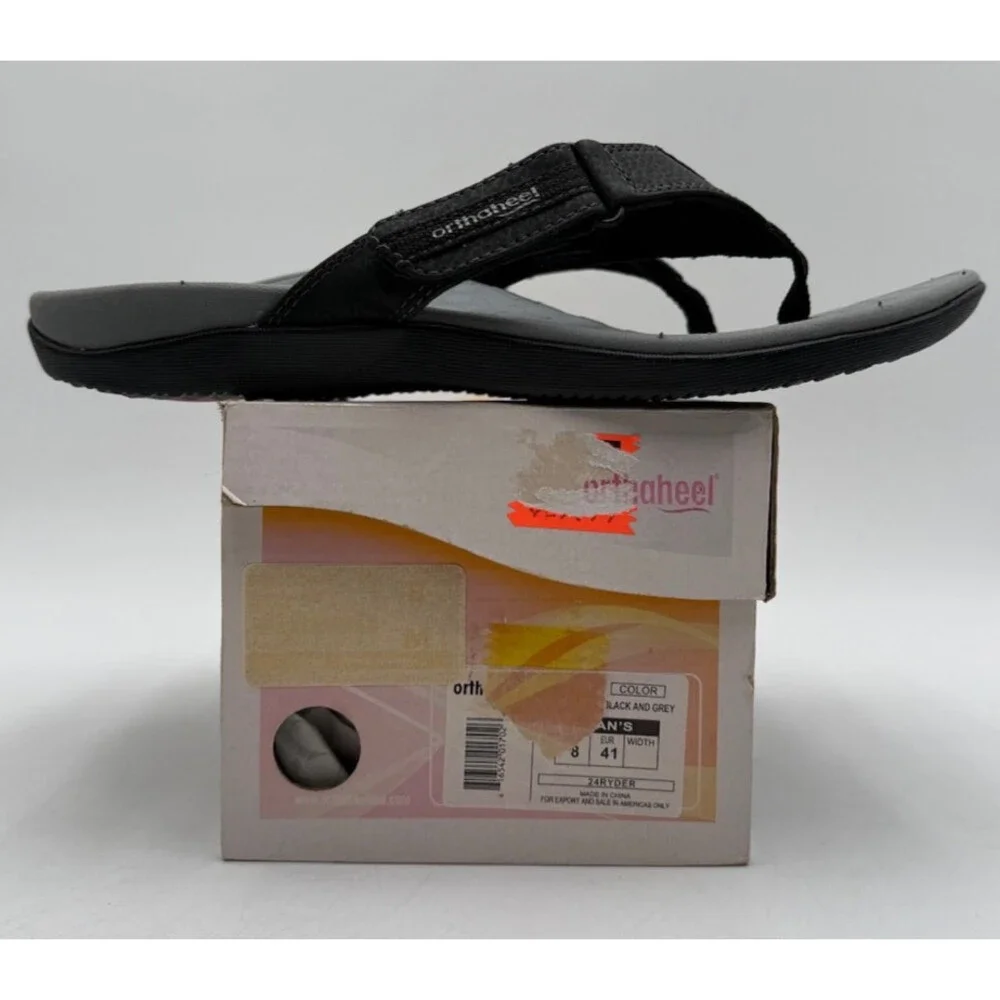 Orthaheel 24RYDER Men's NEW With Defect Thong-Style Sandal Grey US Size 8